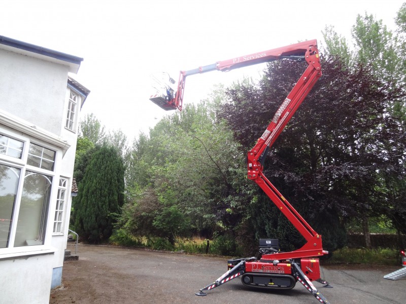 Cherry Picker for hire with experienced and trained operator from P.J. Services - North-West Ireland and Northern Ireland