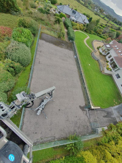 Tennis Court Hedge Cutting, County Sligo by PJ Services, Ireland Tennis Court Hedge Cutting, County Sligo by PJ Services, Ireland