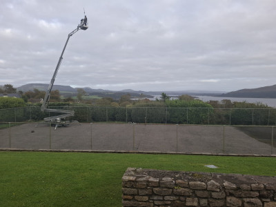 Tennis Court Hedge Cutting, County Sligo by PJ Services, Ireland Tennis Court Hedge Cutting, County Sligo by PJ Services, Ireland
